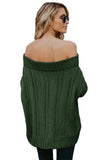 Wine Off The Shoulder Winter Sweater
