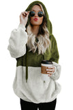 Colorblock Furry Hoodie