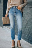 High Waist Ankle-Length Skinny Jeans