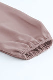 Surplice V Neck Lace Front Balloon Sleeve Blouse