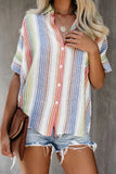 Happier With You Striped Button Top