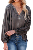 Split V Neck Dolman Top