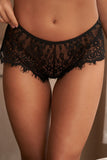 Lace Patchwork Eyelash Trim Panty