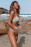Print High Waist Bikini Set