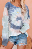 Rainbow Tie Dye Pullover Long Sleeve Top