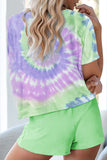 Tie Dye Printed Short Lounge Set