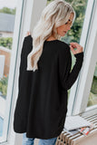 Oversize Zipped Red Lips Long Sleeve Top with Pockets