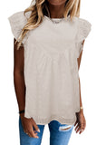 Perforating Hollow-out Ruffled Flowy Top