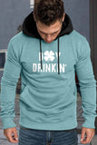 Clover DRINKIN' Print Pocket Men's Pullover Hoodie