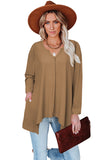 Asymmetric Hemline Long Sleeve Top