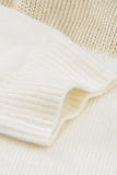 V Stripe Pattern Colorblock Sweater