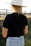 Black COOL IT COWBOY Short Sleeve Graphic Tee