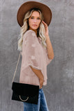 Crew Neck Kimono Sleeve Knit Top