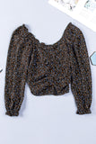 Floral Print Puff Sleeve Blouse