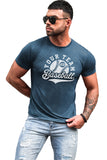 Playing Ball Y'all Baseball Print Slim Fit Short Sleeve Men's T Shirt