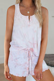 Tie Dye Sleeveless Shorts Lounge Set