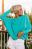 Batwing Sleeves Loose Knit Tunic Top