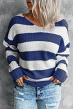 Striped Colorblock Knit Sweater