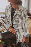 Plaid Print Pocketed Shirt Jacket