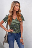 Camouflage Print Short Sleeve Tee