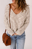 Pink Heather Knit Pullover Sweater
