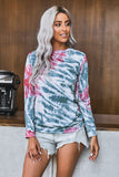 Tie Dye Print Long Sleeve Top