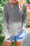 Ombre Crewneck Long Sleeve Sweatshirt
