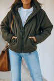 Zipper Hooded Coat with Pocket