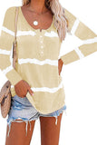 Tie-dye Buttoned Long Sleeve Top