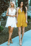 Lace Splicing Criss Cross Lace-up V Neck Cami Dress