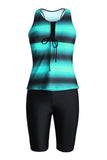 Ombre Print Racerback Tankini Swimsuit