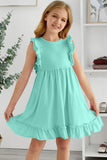 Ruffled Empire Waist Pleated Flowy Kid Dress
