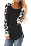 Leopard Print Long Sleeve Pullover Top