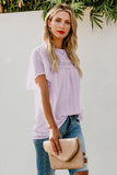 Flutter Sleeves Sheer Textured Babydoll Top