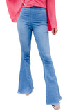 High Waist Flare Jeans with Back Pockets