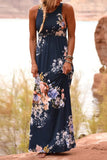 Floral High Waist Maxi Dress