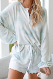 Floral Print White Knit Lounge Set