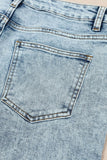 Light Washed Straight Leg Ankle Jeans