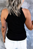 Solid Color Crew Neck Tank Top