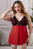 Lace See-through Plus Size Chemise