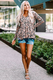 V Neck Buttoned Flowy Top