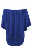 Plus Size Multiple Dressing Layered Dark Blue Mini Poncho Dress