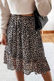 High Waist Tiered Midi Skirt