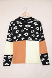 Colorblock Mock Neck Sweater