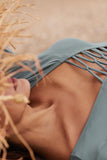 Sexy Lace up High Cut One Piece Swimsuit