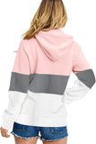 Color Block Zipped Neck Hoodie
