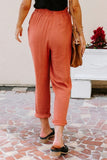 Linen Blend Pocketed Pants