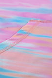 Multicolor Tie Dyed Pocket Pullover Hoodie