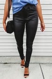 High Rise Faux Leather Skinny Pants