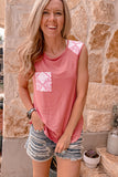 Aztec Pocket Shoulder Tank Top